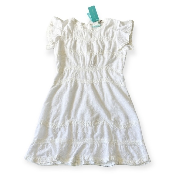 NWT, Melissa Odabash Meghan Crochet-trimmed Embroidered Mini Dress, Size L - Picture 8 of 16